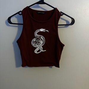 Snake crop tank